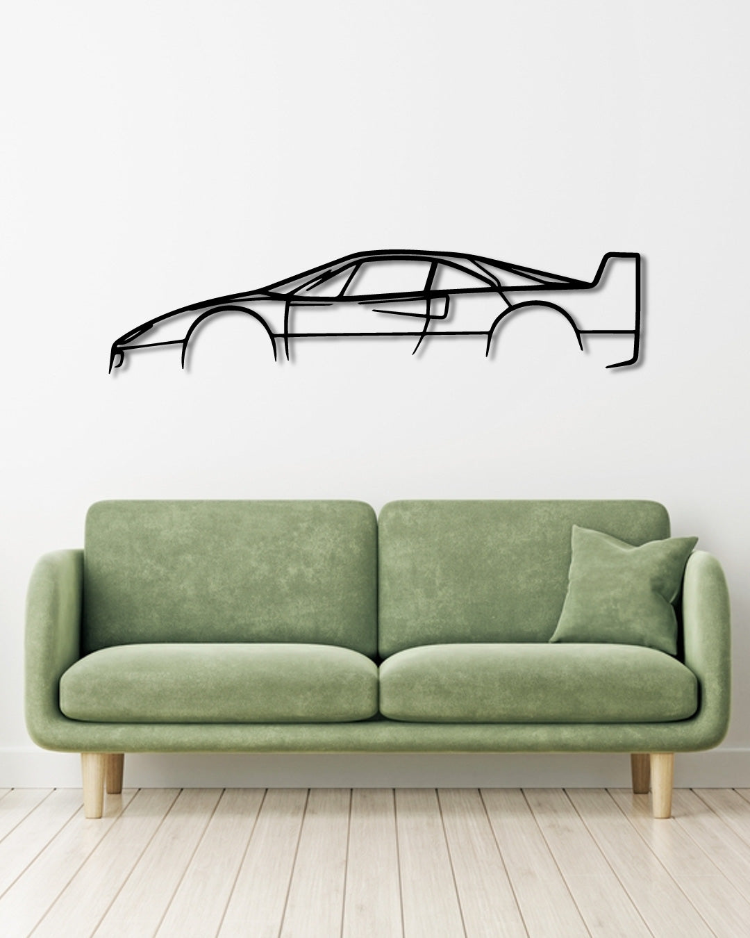 Ferrari F40 metal wall art frame