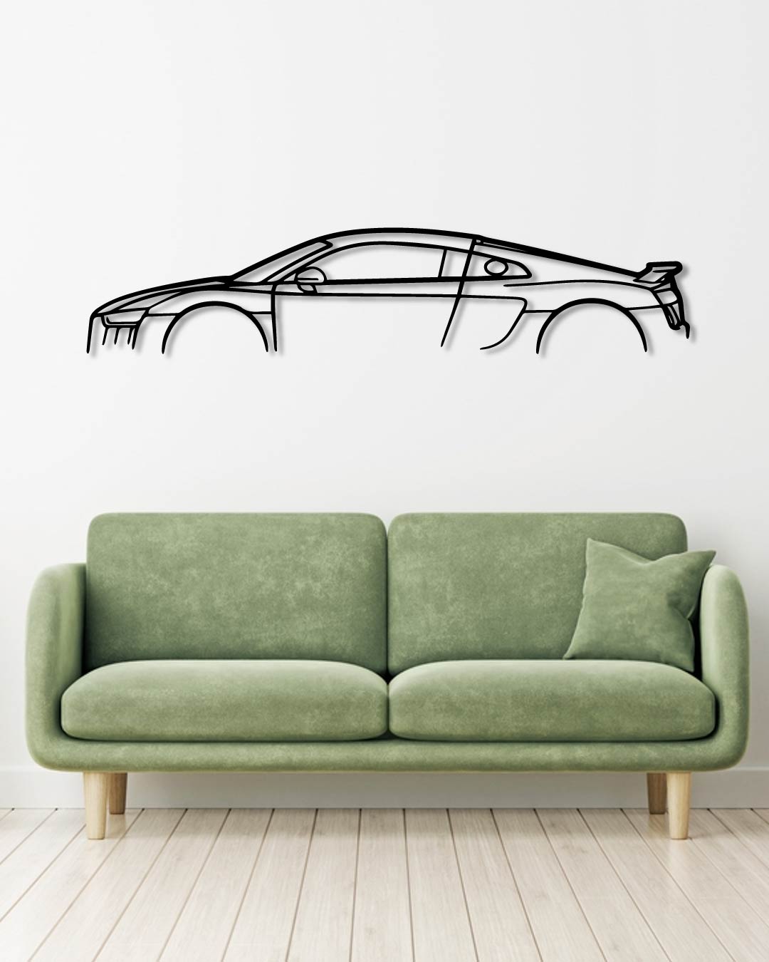 AUDI R8 metal wall art frame