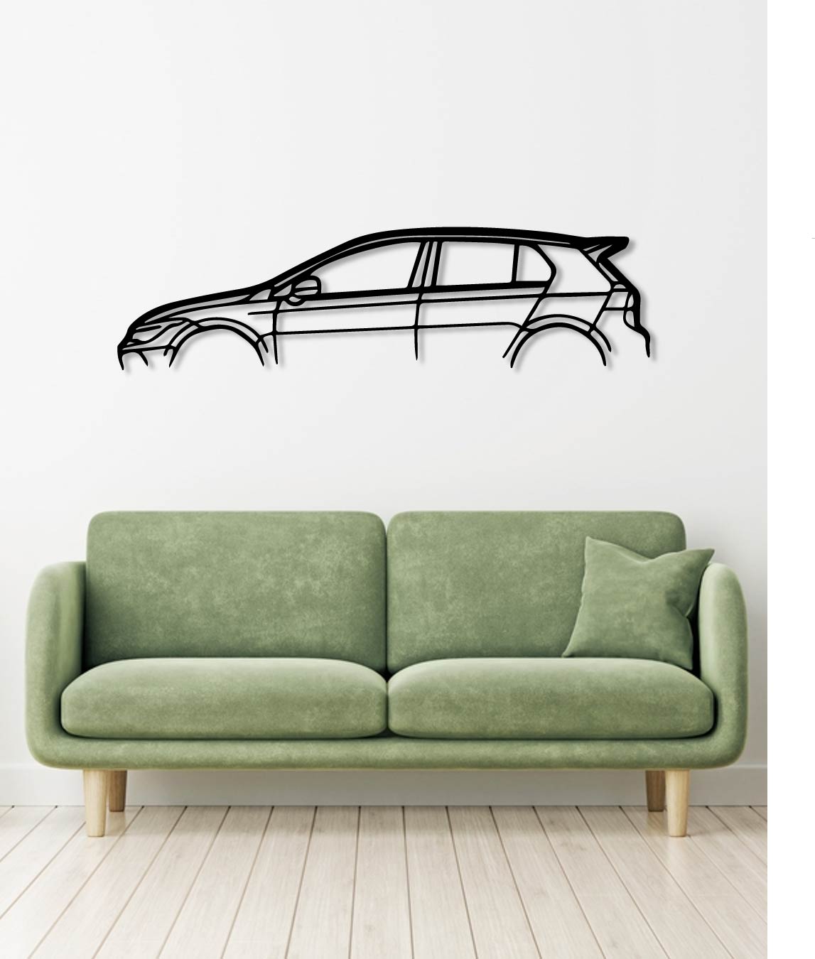 VW GOLF GTI Mk8 metal wall art frame