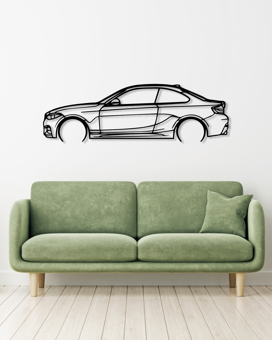 BMW F22 M240i Detailed metal wall art frame