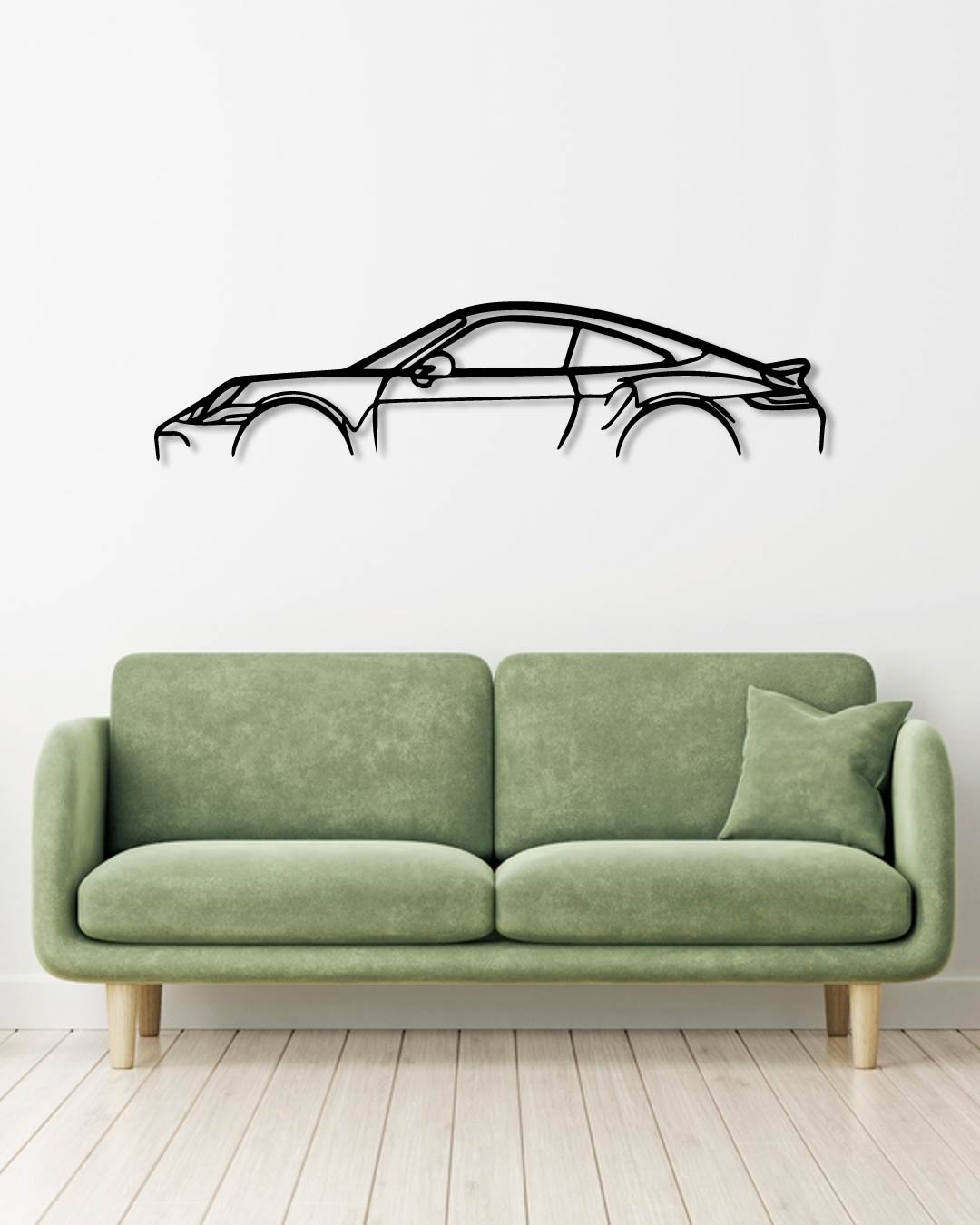 Porsche 911 992 metal wall art frame