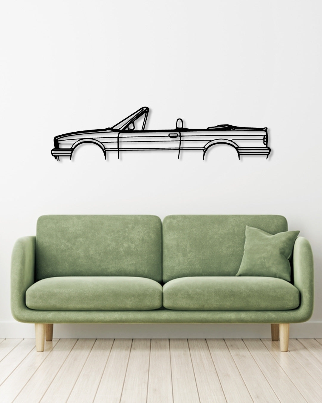 BMW E30 325 CABRIO metal wall art frame