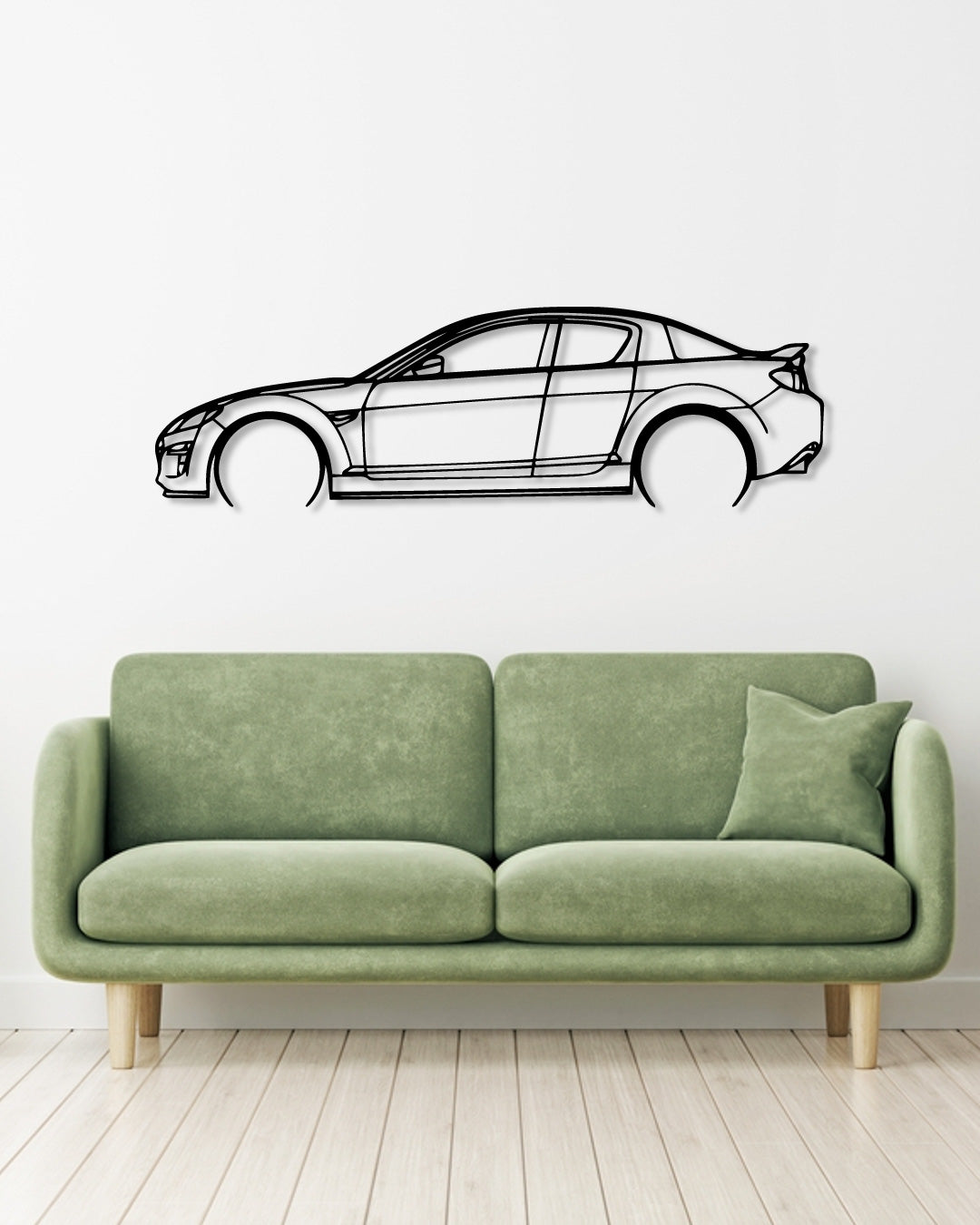 MAZDA RX8 Detailed metal wall art frame