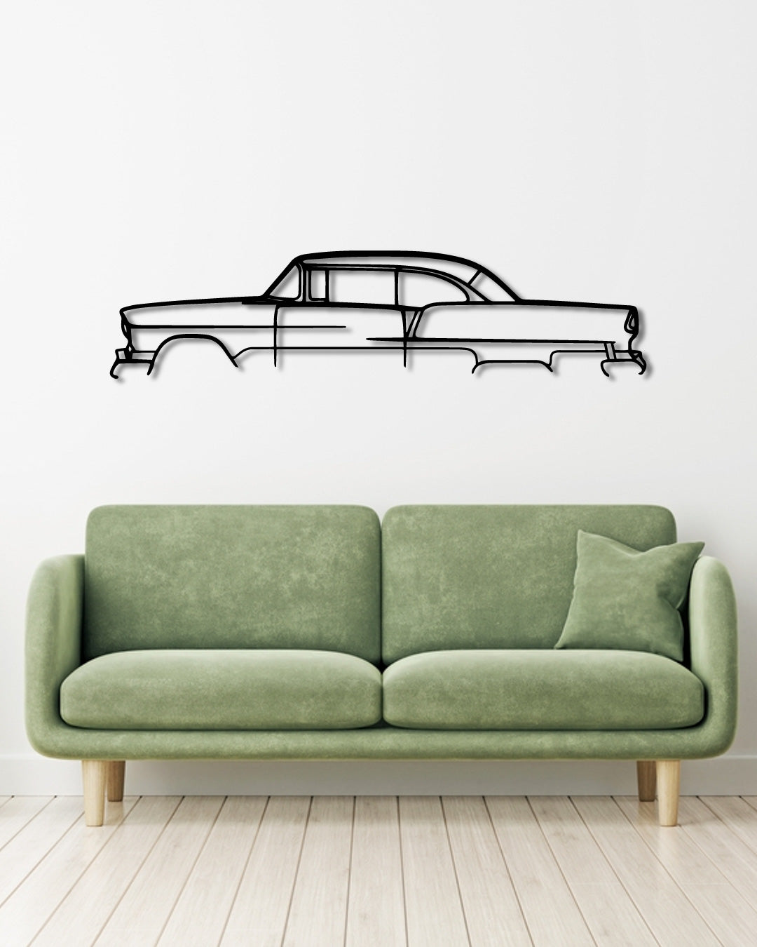 BEL AIR 1955 VINTAGE metal wall art frame