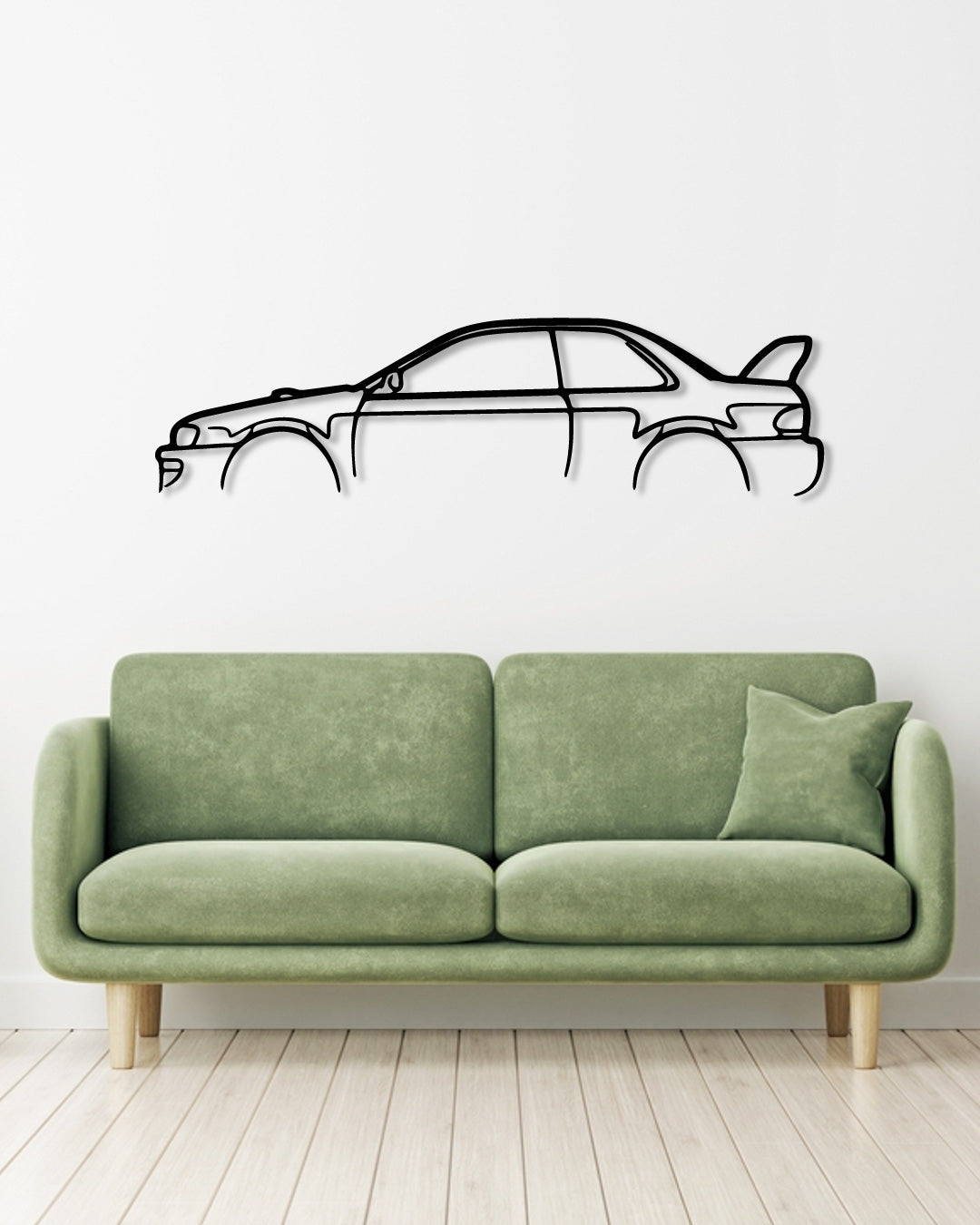 SUBARU WRX STI B22 metal wall art frame