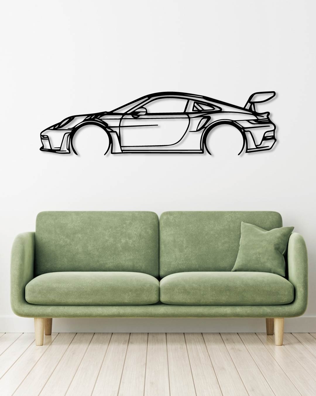 Porsche 911 992 GT3 RS Detailed metal wall art frame