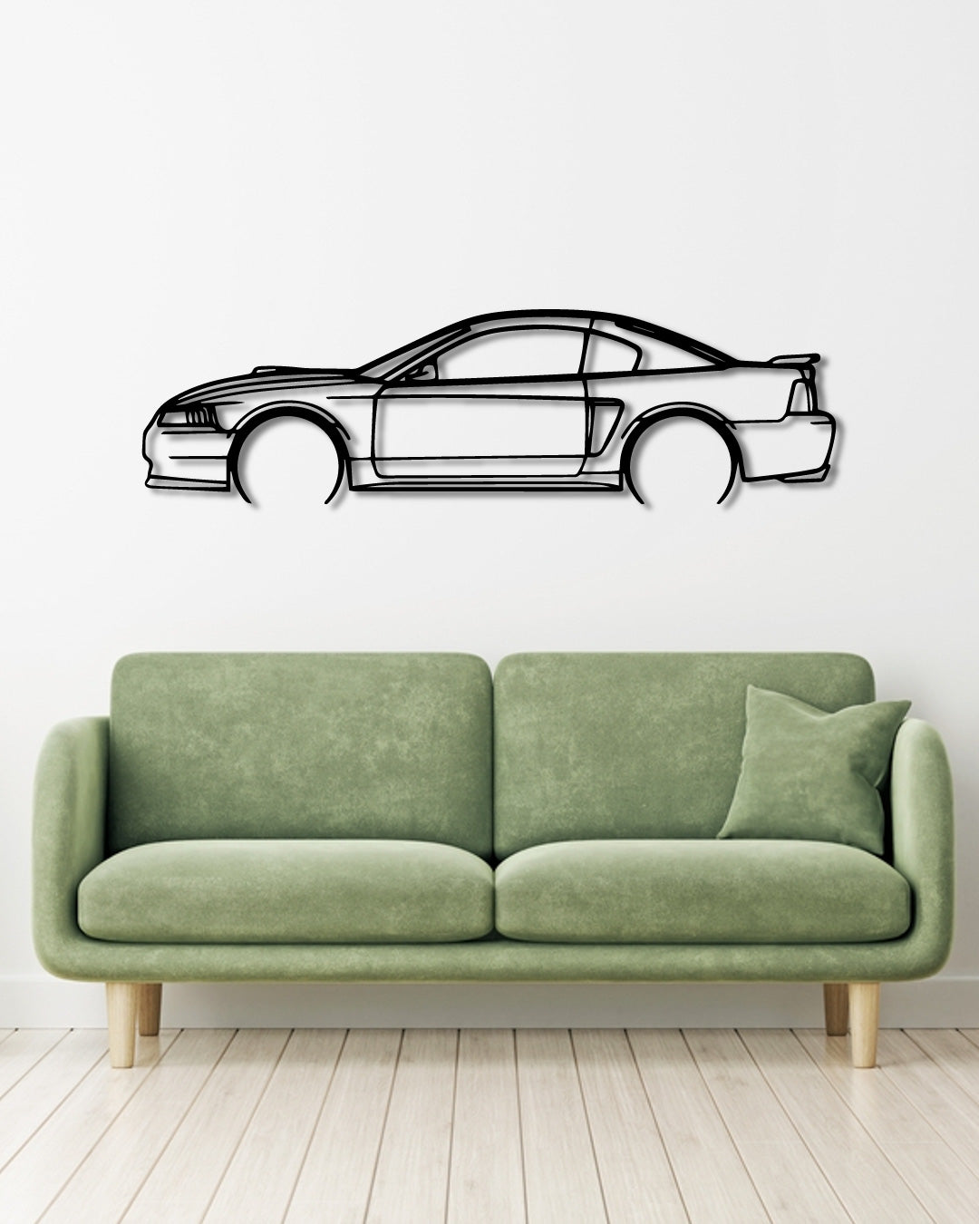 FORD MUSTANG MACH 1 2003 Detailed metal wall art frame