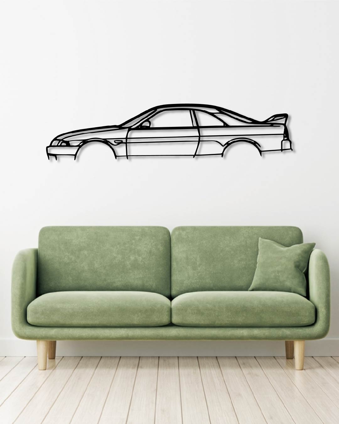 NISSAN R33 GTR metal wall art frame