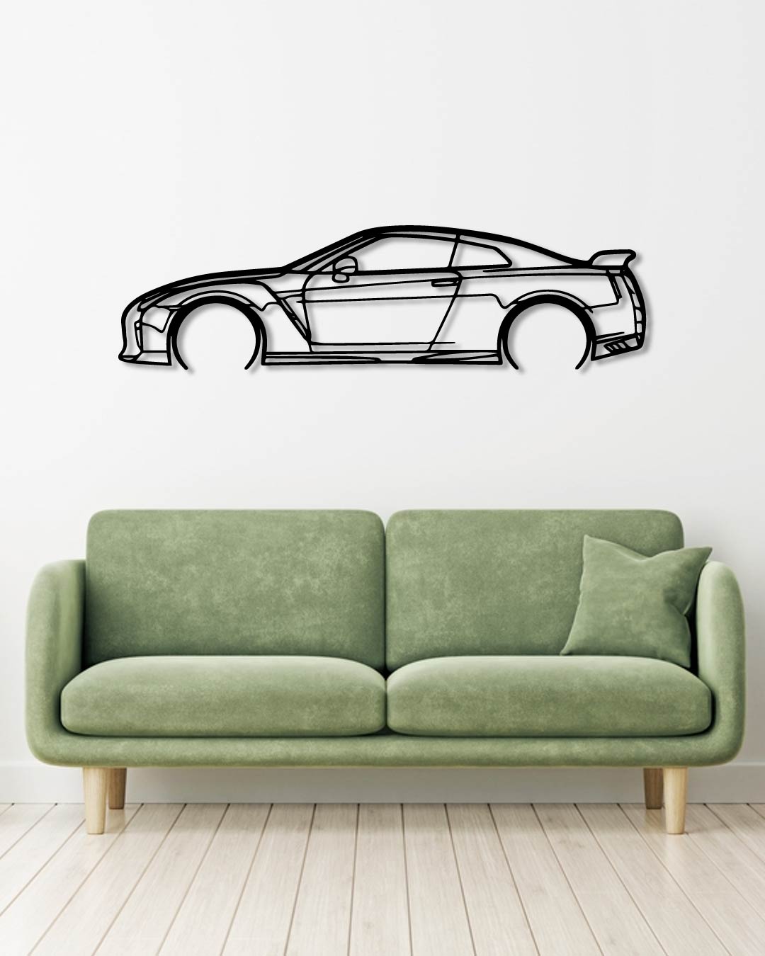 NISSAN R35 GTR Detailed metal wall art frame