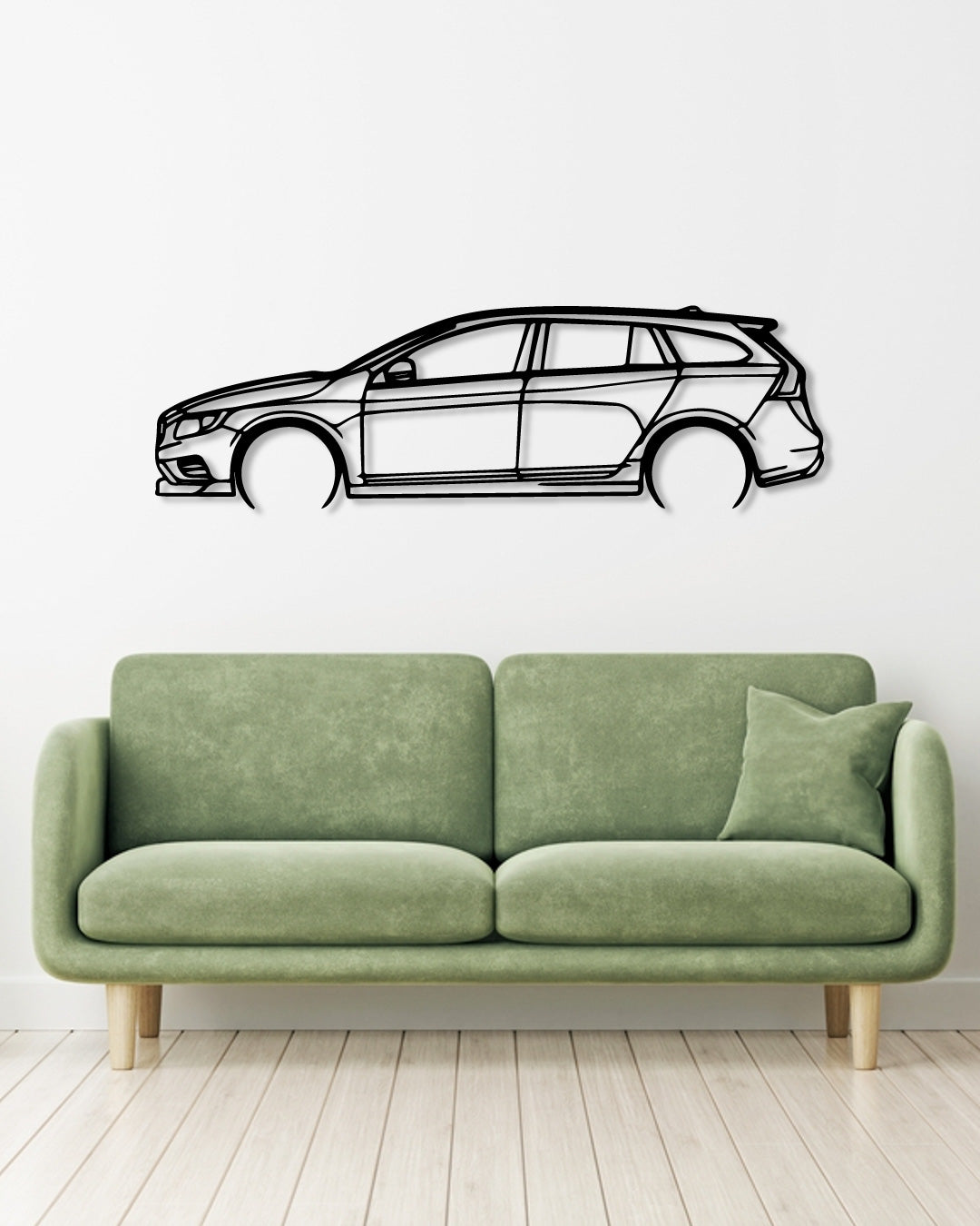 Volvo V60 Polestar metal wall art frame