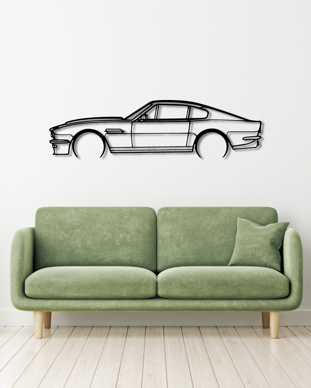 Aston Martin Vantage V8 1984 Detailed metal wall art frame