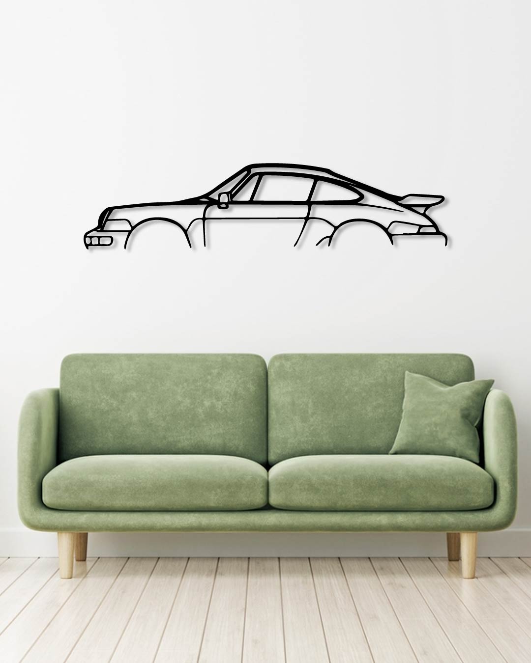 Porsche 911 964 metal wall art frame