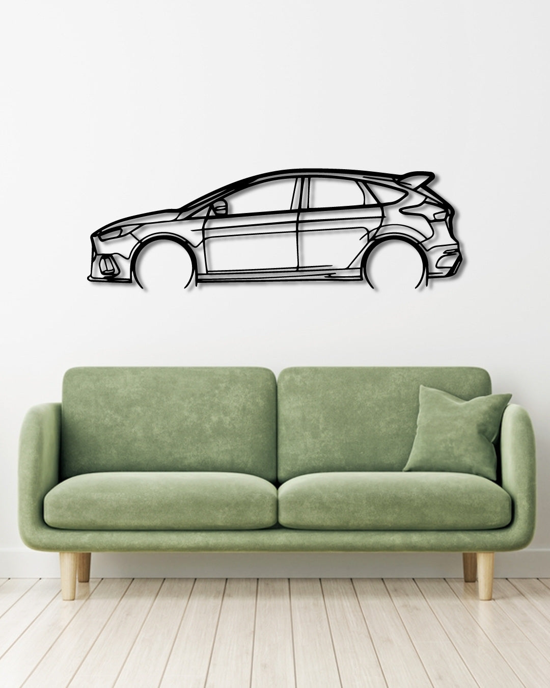 FORD FOCUS RS Detailed metal wall art frame