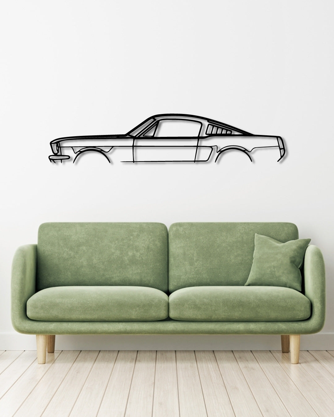 FORD MUSTANG FASTBACK 1966 metal wall art frame