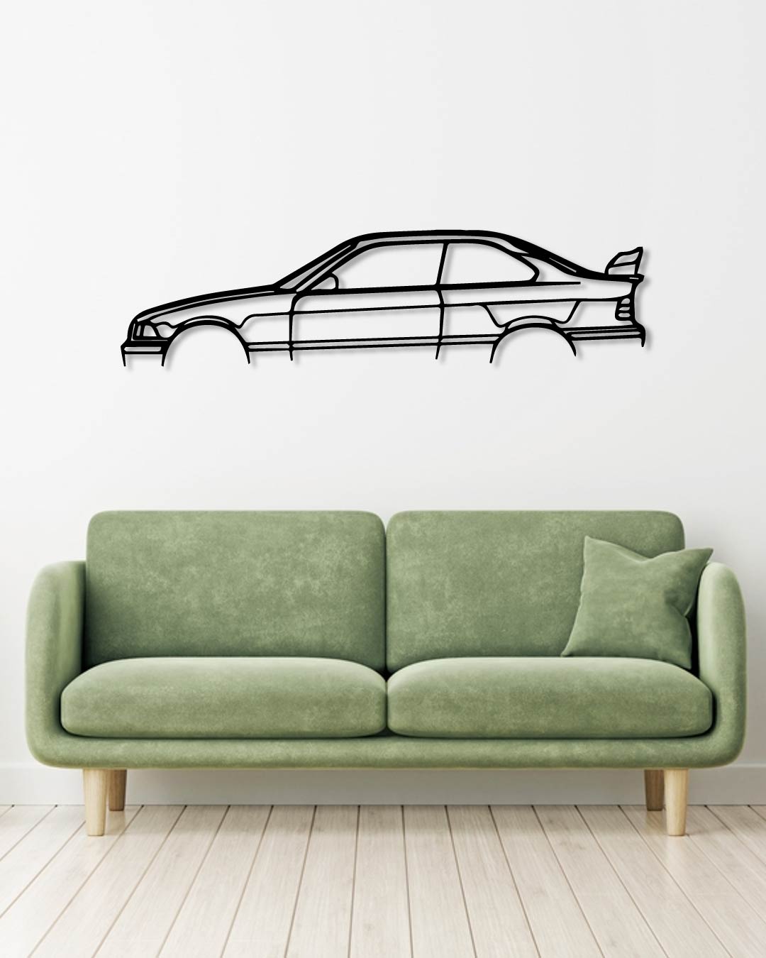 BMW E36 M3 metal wall art frame