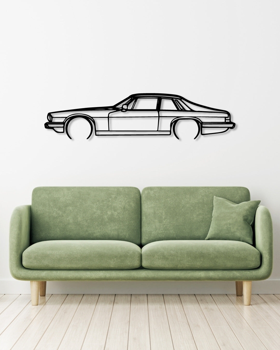 Jaguar XJS Detailed metal wall art frame