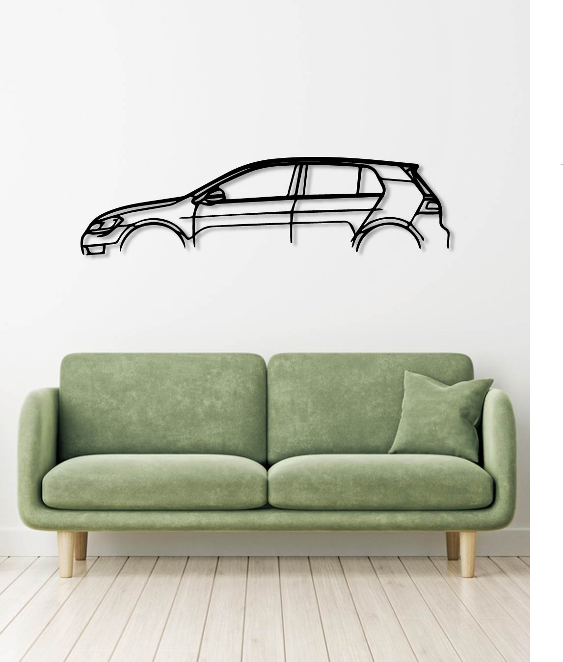 VW GOLF GTI Mk7 metal wall art frame