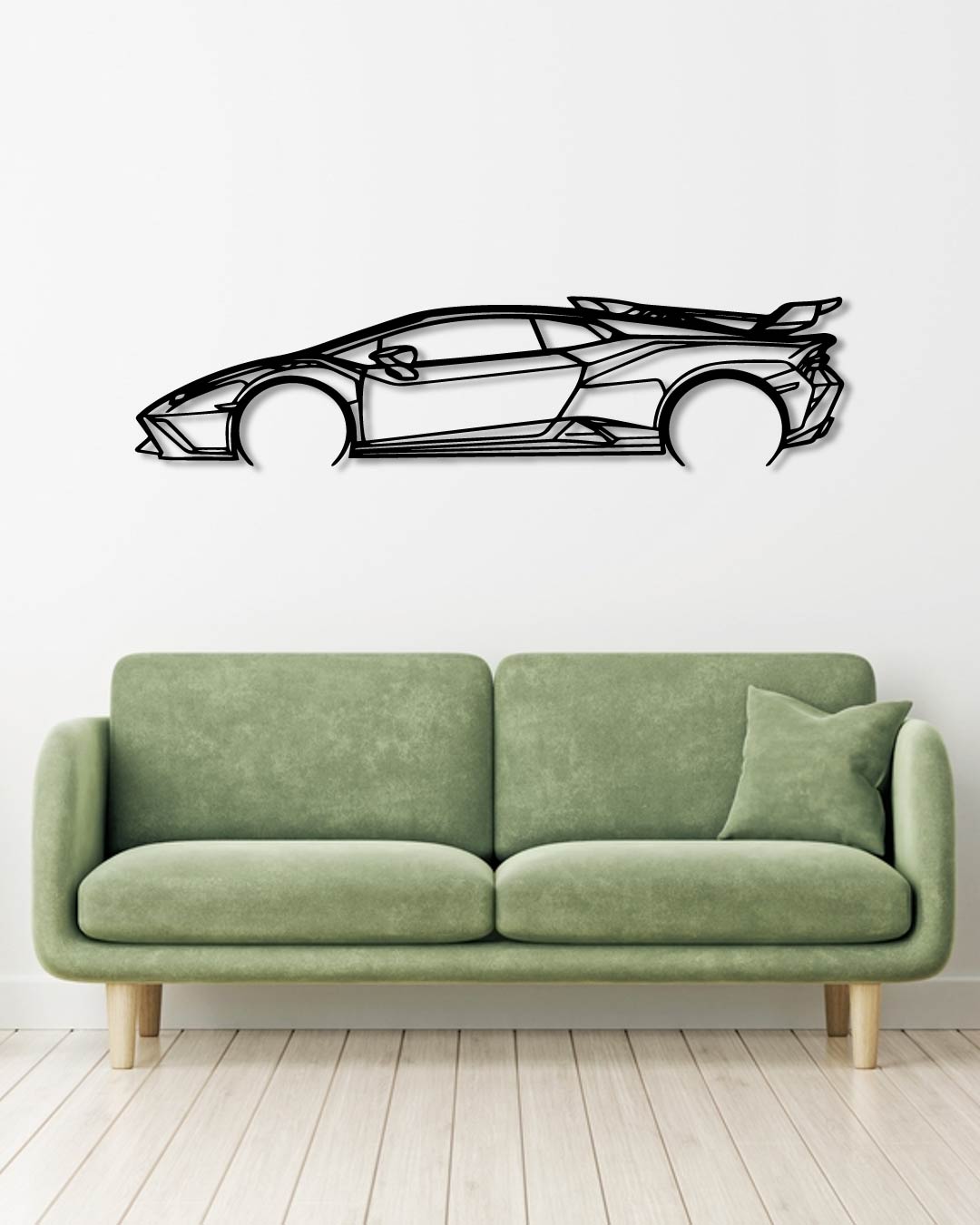 Lamborghini HURACAN STO Detailed metal wall art frame