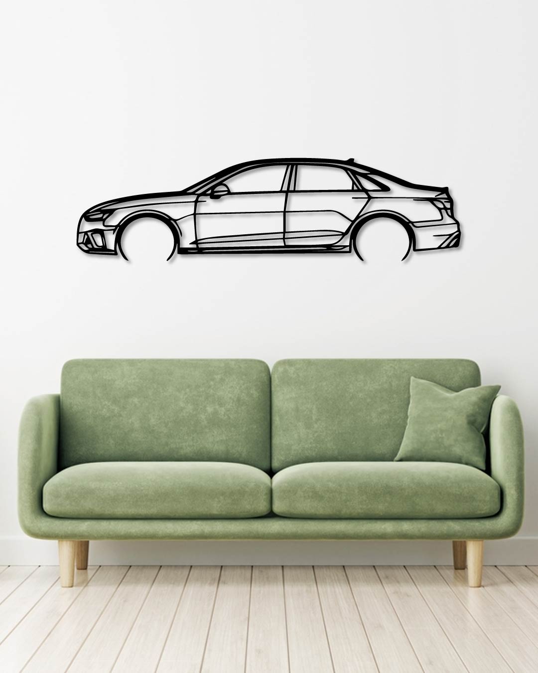 AUDI S4 Detailed metal wall art frame