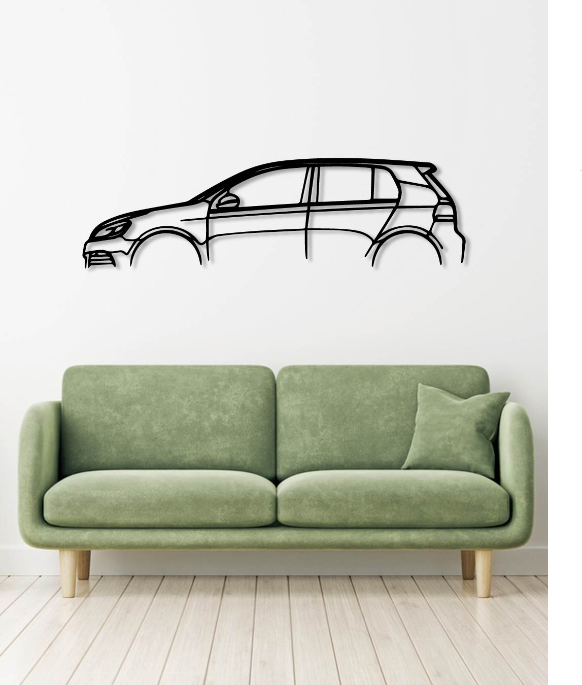 VW Golf GTI Mk6 metal wall art frame