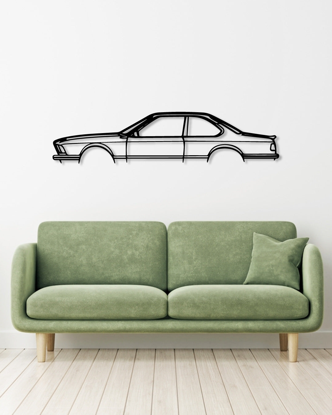 BMW 635 CSI metal wall art frame