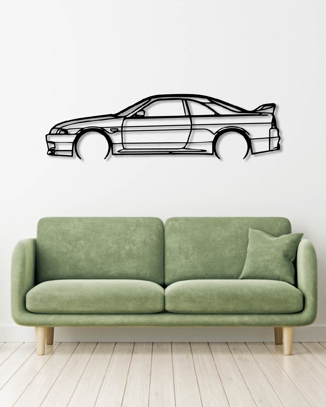 NISSAN R33 GTR 400R Detailed metal wall art frame