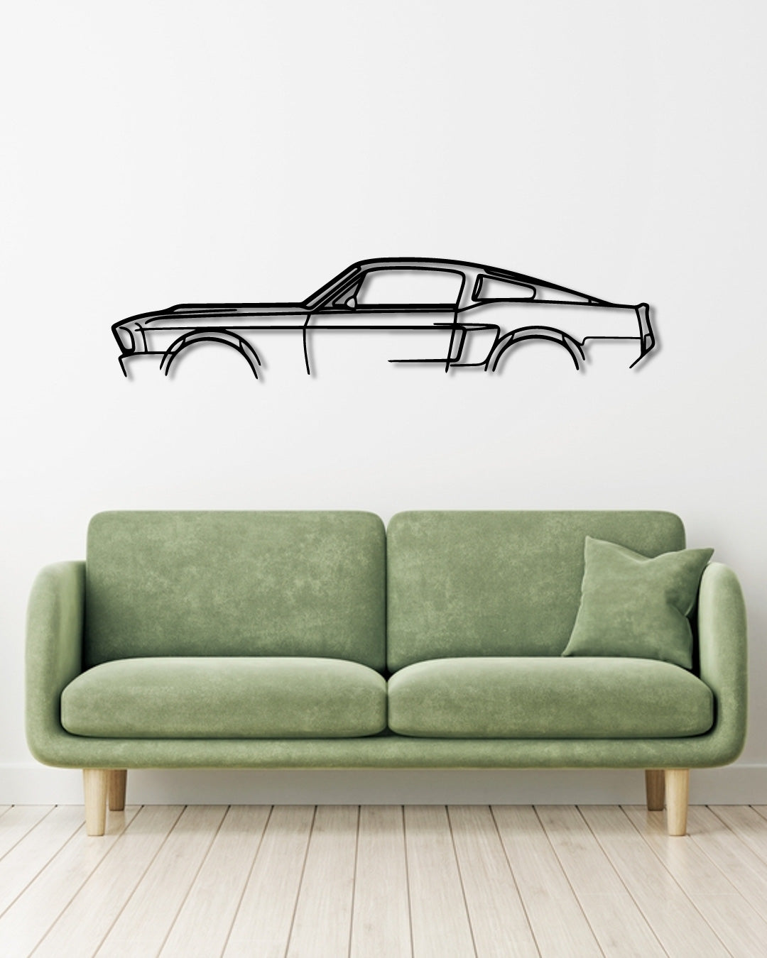 FORD Mustang 1967 metal wall art frame