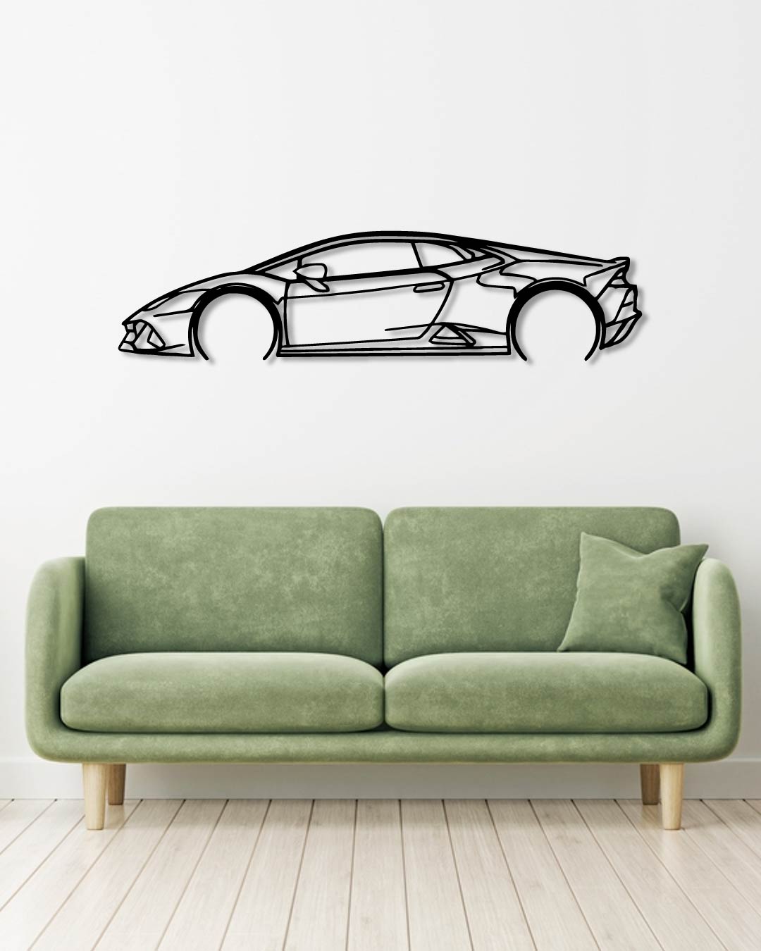 Lamborghini HURACAN Detailed metal wall art frame