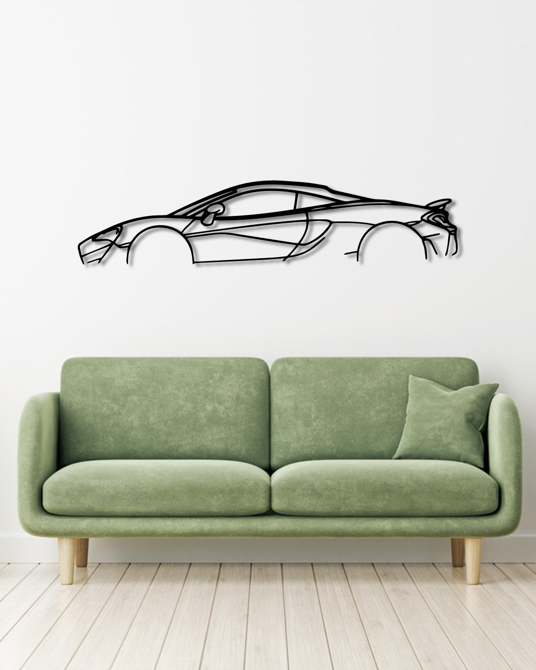 McLaren 600LT metal wall art frame