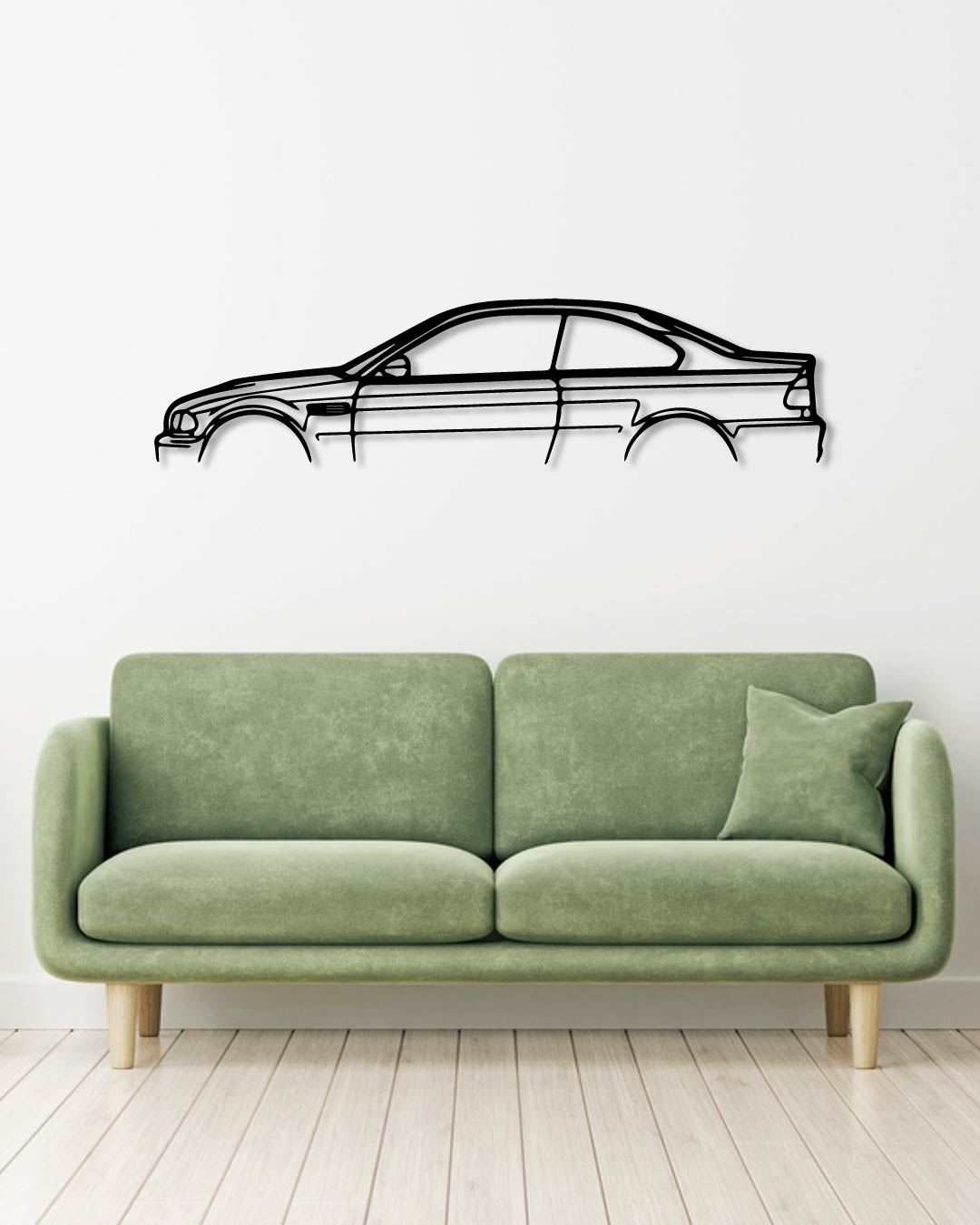 BMW E46 M3 metal wall art frame