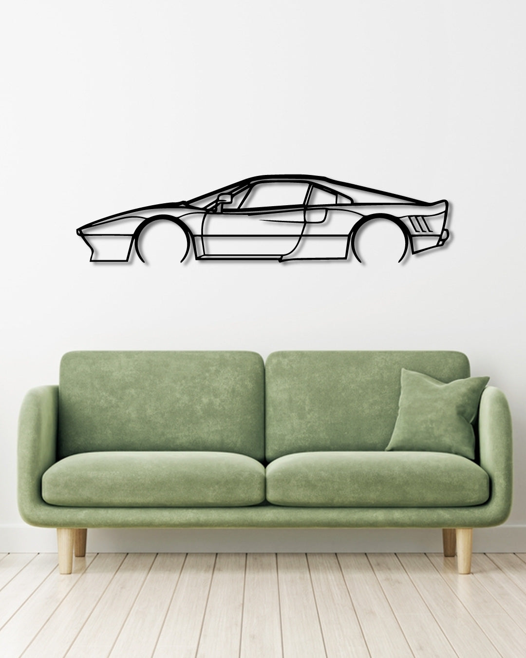 Ferrari 288 GTO Detailed metal wall art frame