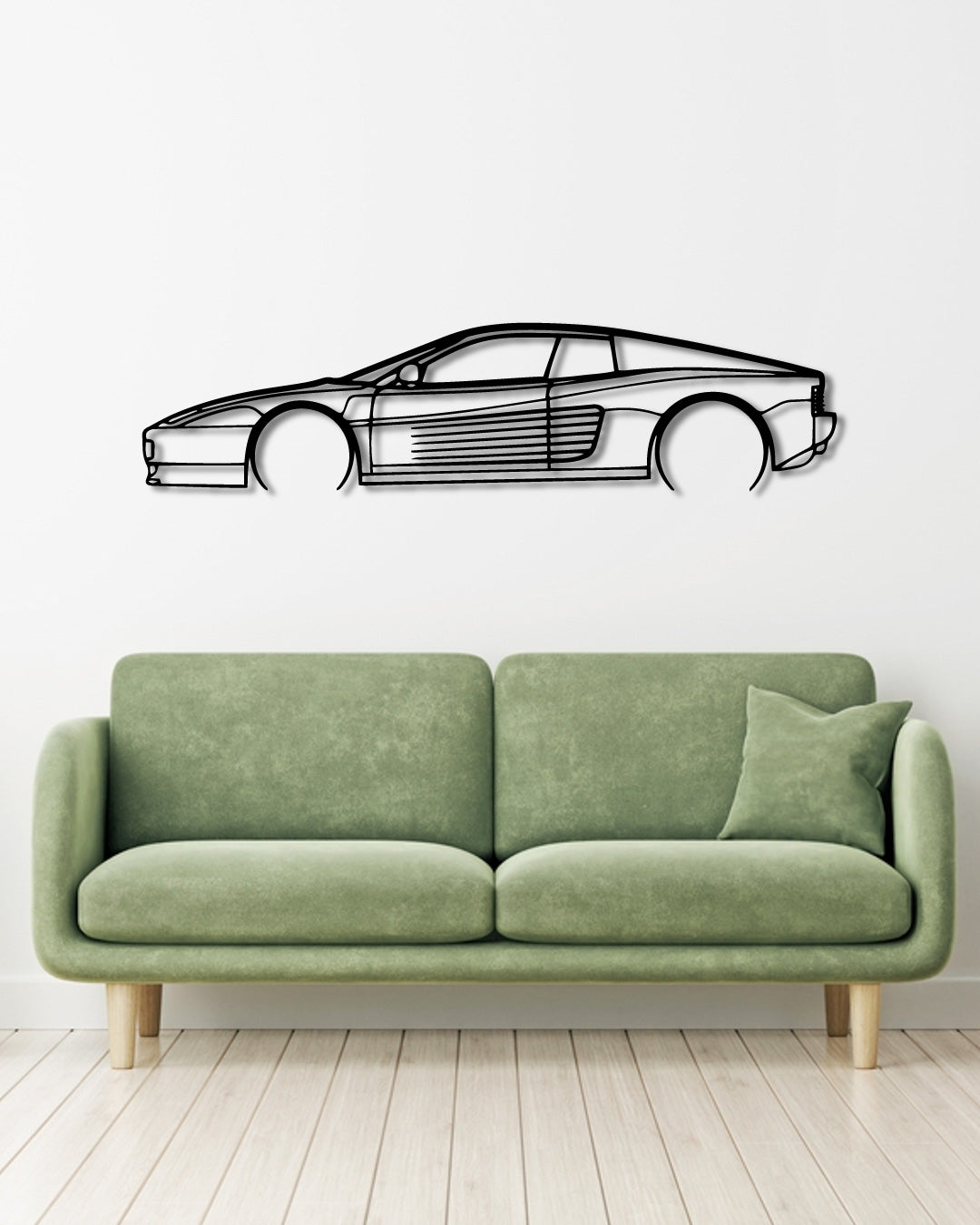 Ferrari TESTEROSSA Detailed metal wall art frame