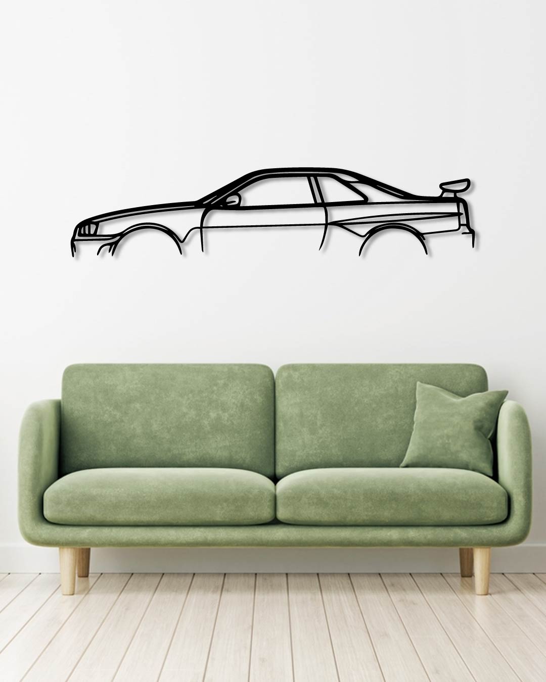 NISSAN R34 GTR metal wall art frame