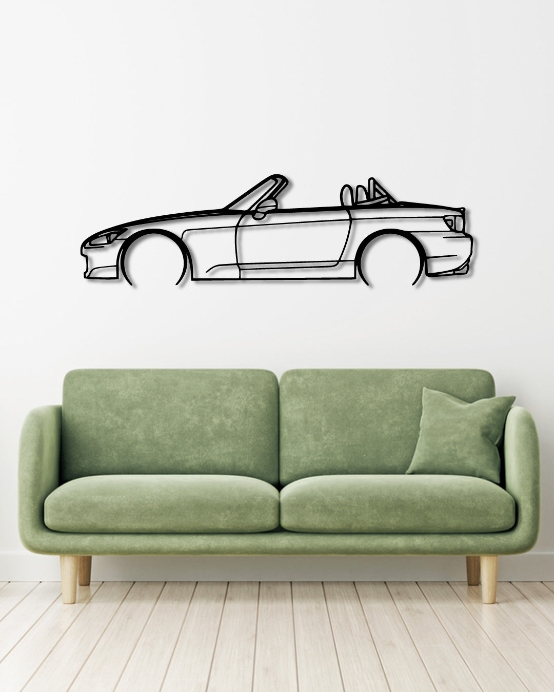 HONDA S2000 Detailed metal wall art frame