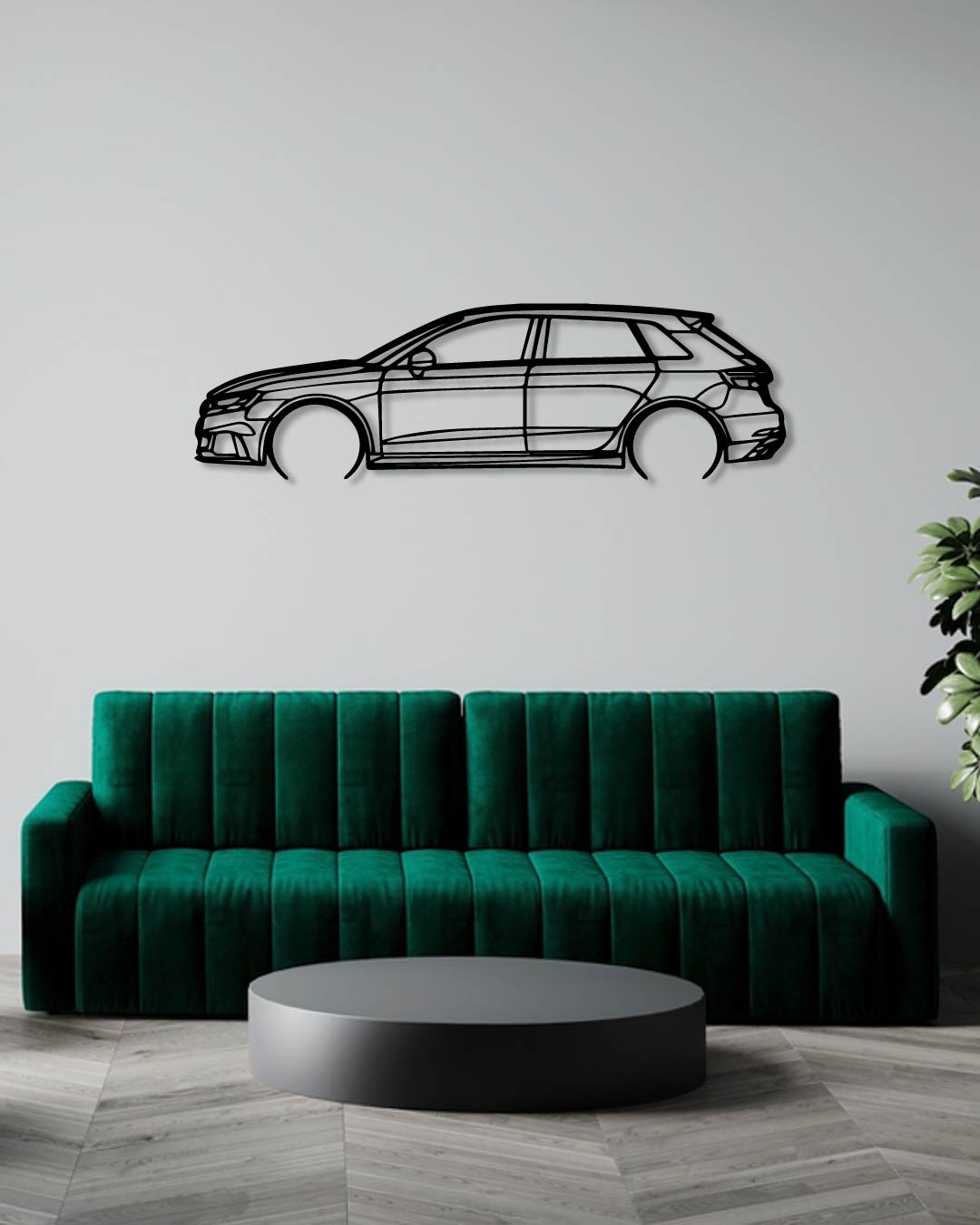 Audi Rs3 8V 3rd gen Detailed metal wall art frame