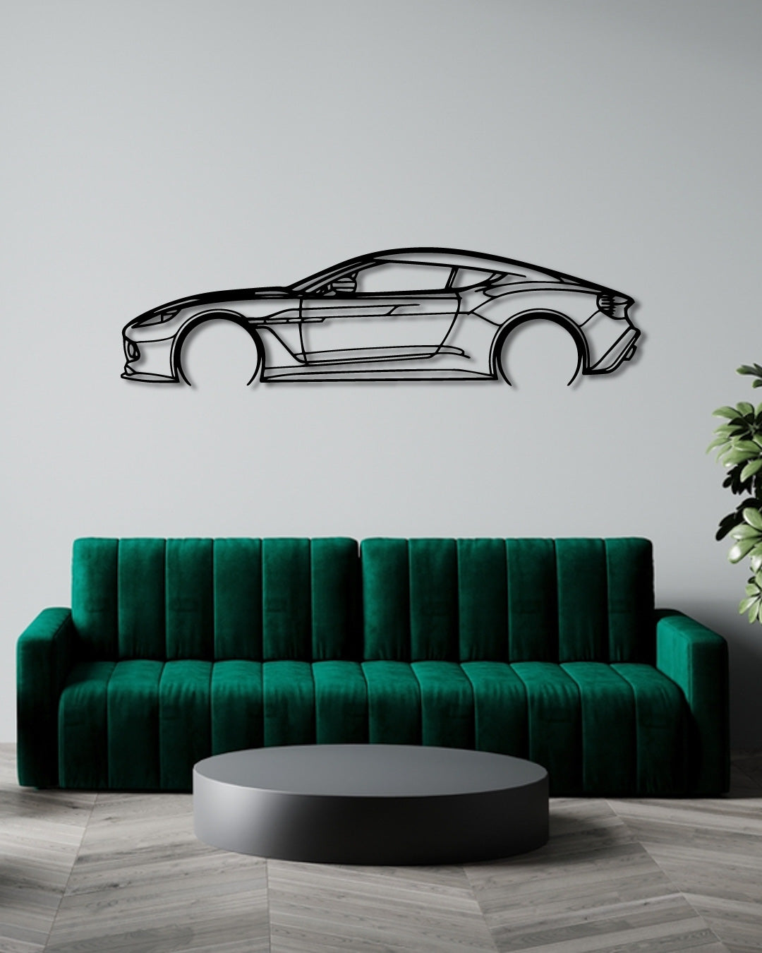 Aston Martin VANQUISH Detailed metal wall art frame