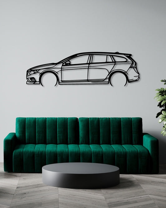 Volvo V60 Polestar metal wall art frame