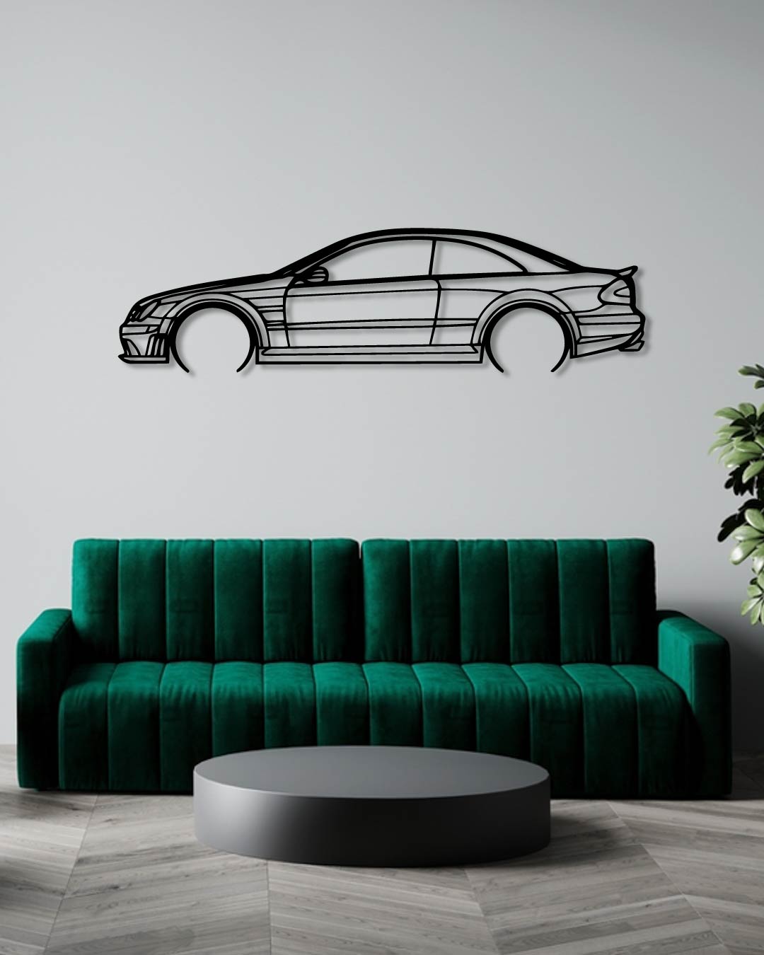 MERCEDES CLK63 BLK SERIES Detailed metal wall art frame