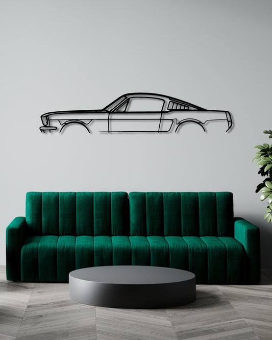 FORD MUSTANG FASTBACK 1966 metal wall art frame