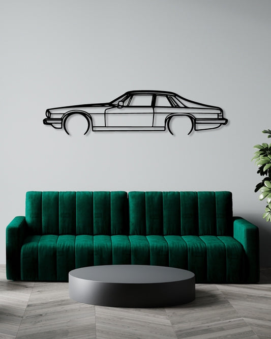 Jaguar XJS Detailed metal wall art frame