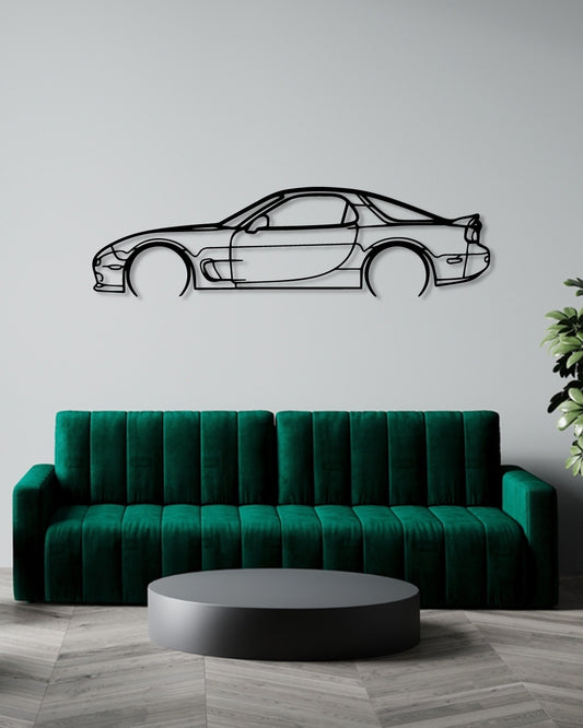 MAZDA RX7 R1 Detailed metal wall art frame