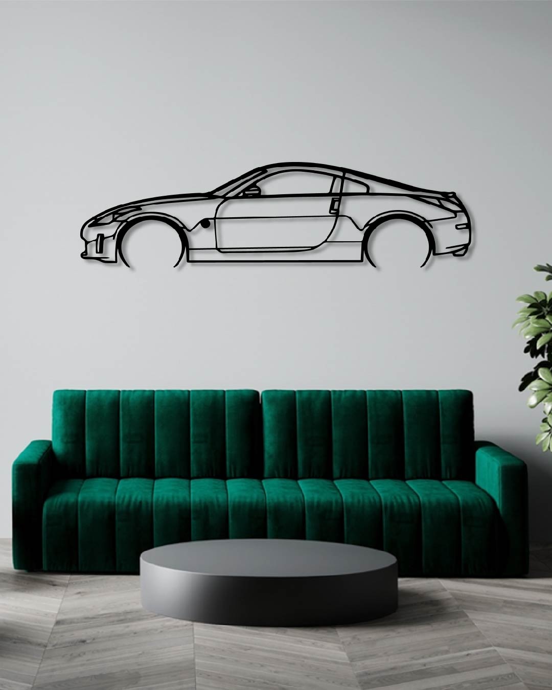 NISSAN 350Z Detailed metal wall art frame