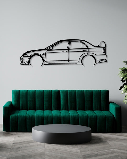 MITSUBISHI EVO V Detailed metal wall art frame