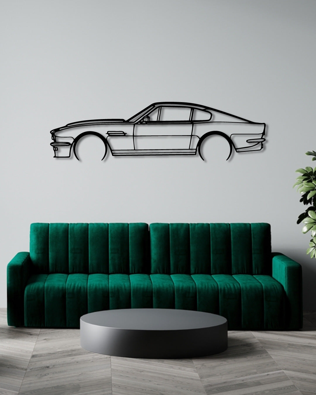 Aston Martin Vantage V8 1984 Detailed metal wall art frame