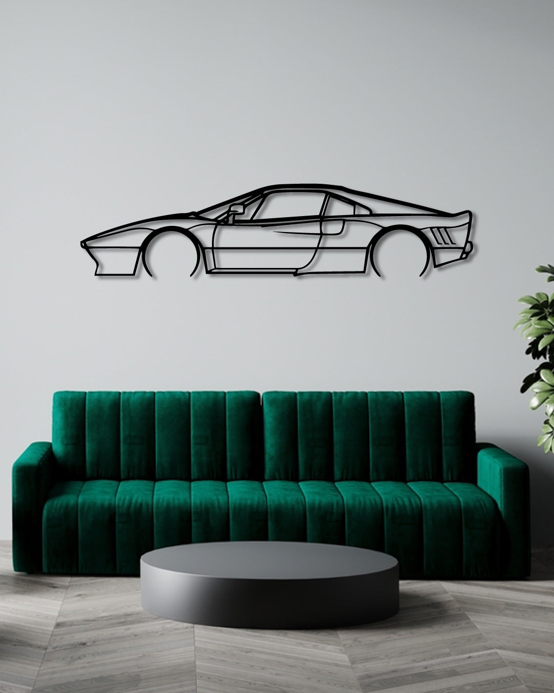 Ferrari 288 GTO Detailed metal wall art frame