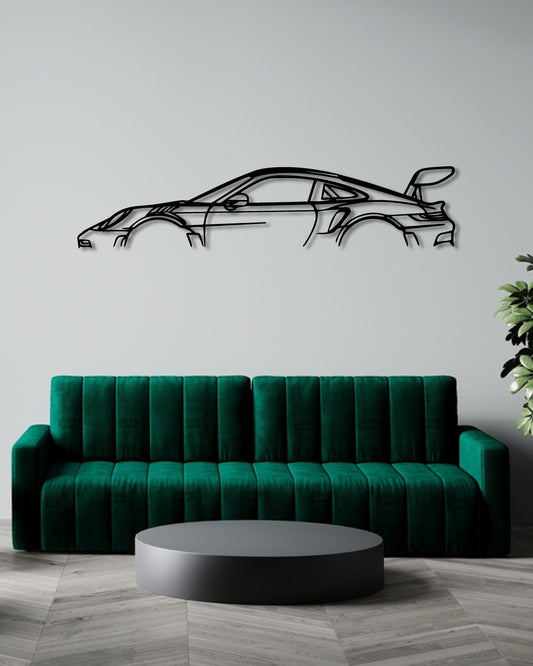 Porsche 911 992 GT3 RS metal wall art frame