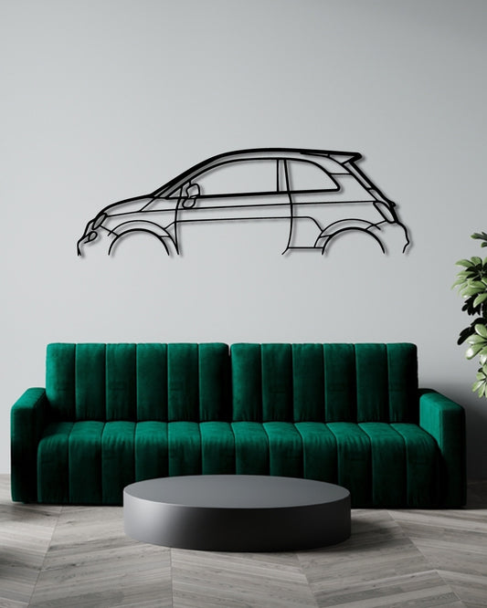 FIAT ABARTH 500 metal wall art frame