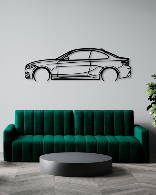 BMW F22 M240i Detailed metal wall art frame