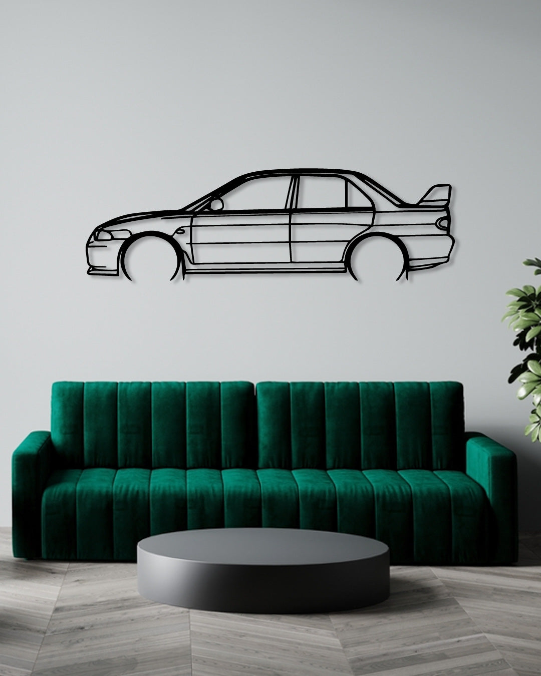 MITSUBISHI EVO 3 Detailed metal wall art frame