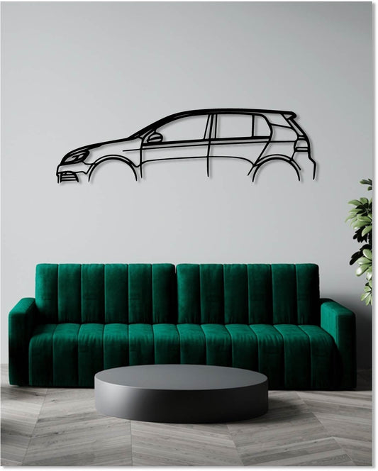 VW Golf GTI Mk6 metal wall art frame